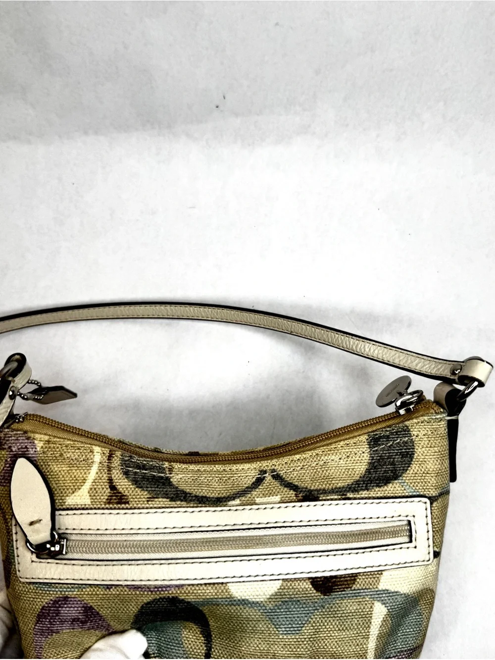 Coach Multicolor Signature Scribble Canvas Swingpack Shoulder Bag